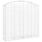 vidaXL Coș gabion arcuit, 200x50x180/200 cm, fier galvanizat