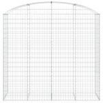 vidaXL Coș gabion arcuit, 200x50x180/200 cm, fier galvanizat