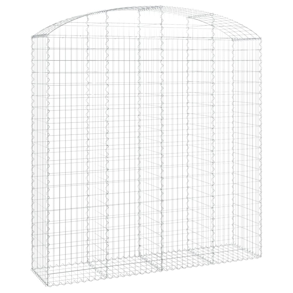 vidaXL Coș gabion arcuit 200x50x200/220 cm fier galvanizat