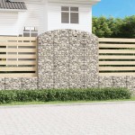vidaXL Coș gabion arcuit 200x50x200/220 cm fier galvanizat vidaXL Coș gabion arcuit 200x50x200/220 cm fier galvanizat