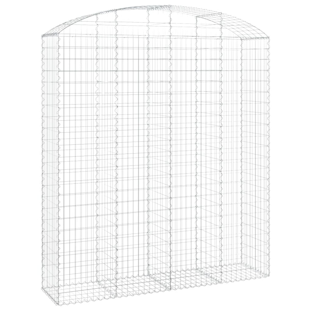 vidaXL Coș gabion arcuit, 200x50x220/240 cm, fier galvanizat