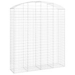 vidaXL Coș gabion arcuit, 200x50x220/240 cm, fier galvanizat
