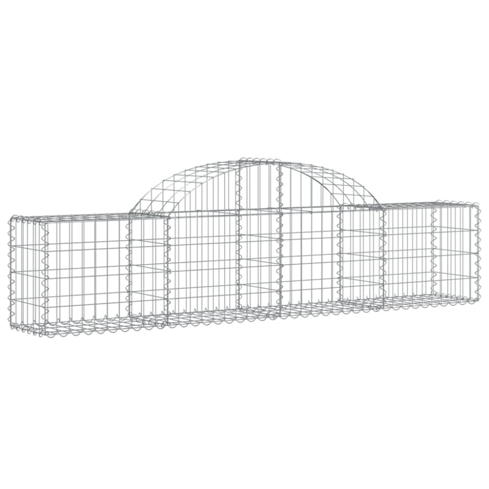 vidaXL Coș gabion arcuit, 200x30x40/60 cm, fier galvanizat