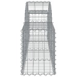vidaXL Coș gabion arcuit, 200x30x40/60 cm, fier galvanizat