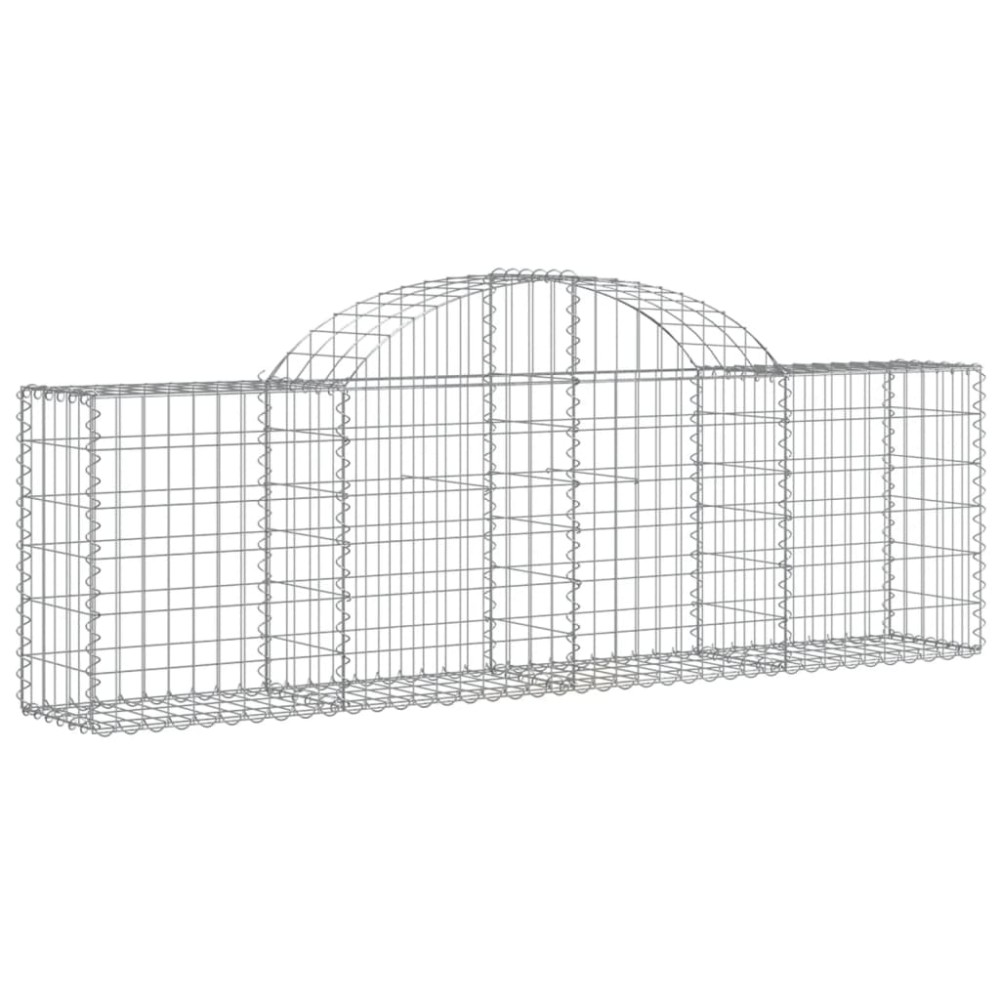 vidaXL Coș gabion arcuit 200x30x60/80 cm fier galvanizat
