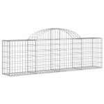 vidaXL Coș gabion arcuit 200x30x60/80 cm fier galvanizat vidaXL Coș gabion arcuit 200x30x60/80 cm fier galvanizat