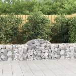 vidaXL Coș gabion arcuit 200x30x60/80 cm fier galvanizat vidaXL Coș gabion arcuit 200x30x60/80 cm fier galvanizat