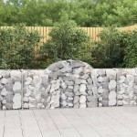 vidaXL Coș gabion arcuit 200x30x80/100 cm fier galvanizat vidaXL Coș gabion arcuit 200x30x80/100 cm fier galvanizat