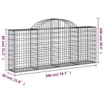 vidaXL Coș gabion arcuit 200x30x80/100 cm fier galvanizat vidaXL Coș gabion arcuit 200x30x80/100 cm fier galvanizat