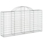 vidaXL Coș gabion arcuit 200x30x100/120 cm fier galvanizat vidaXL Coș gabion arcuit 200x30x100/120 cm fier galvanizat