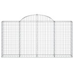 vidaXL Coș gabion arcuit 200x30x100/120 cm fier galvanizat vidaXL Coș gabion arcuit 200x30x100/120 cm fier galvanizat
