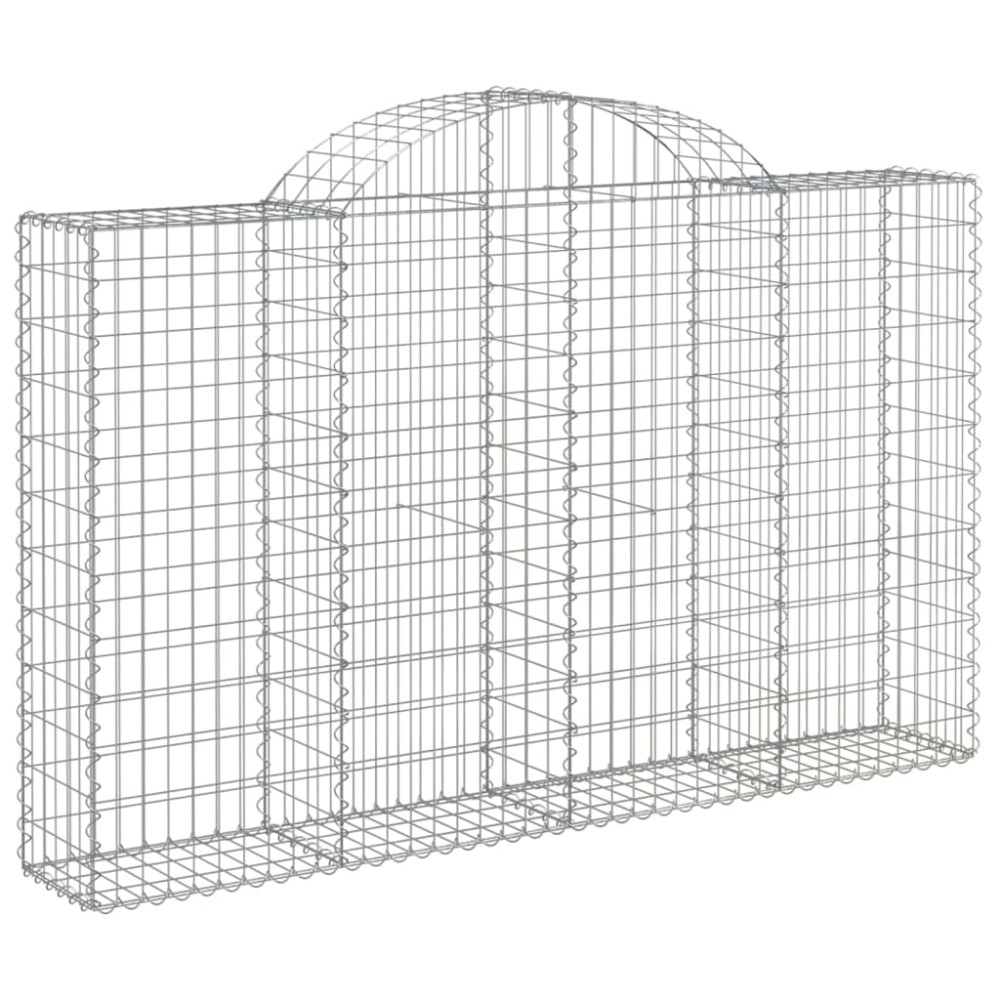 vidaXL Coș gabion arcuit 200x30x120/140 cm fier galvanizat