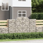 vidaXL Coș gabion arcuit 200x30x120/140 cm fier galvanizat vidaXL Coș gabion arcuit 200x30x120/140 cm fier galvanizat