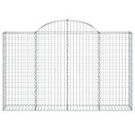 vidaXL Coș gabion arcuit 200x30x120/140 cm fier galvanizat vidaXL Coș gabion arcuit 200x30x120/140 cm fier galvanizat