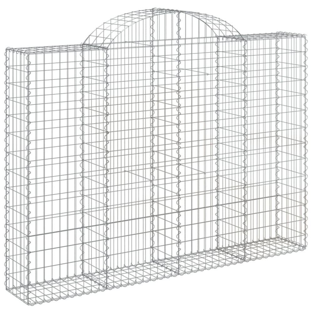 vidaXL Coș gabion arcuit 200x30x140/160 cm fier galvanizat