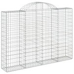 vidaXL Coș gabion arcuit 200x30x140/160 cm fier galvanizat vidaXL Coș gabion arcuit 200x30x140/160 cm fier galvanizat