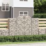 vidaXL Coș gabion arcuit 200x30x140/160 cm fier galvanizat vidaXL Coș gabion arcuit 200x30x140/160 cm fier galvanizat