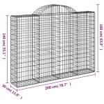 vidaXL Coș gabion arcuit 200x30x140/160 cm fier galvanizat vidaXL Coș gabion arcuit 200x30x140/160 cm fier galvanizat