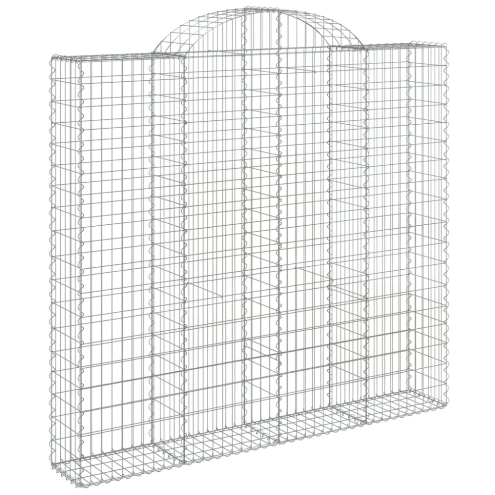 vidaXL Coș gabion arcuit, 200x30x180/200cm, fier galvanizat