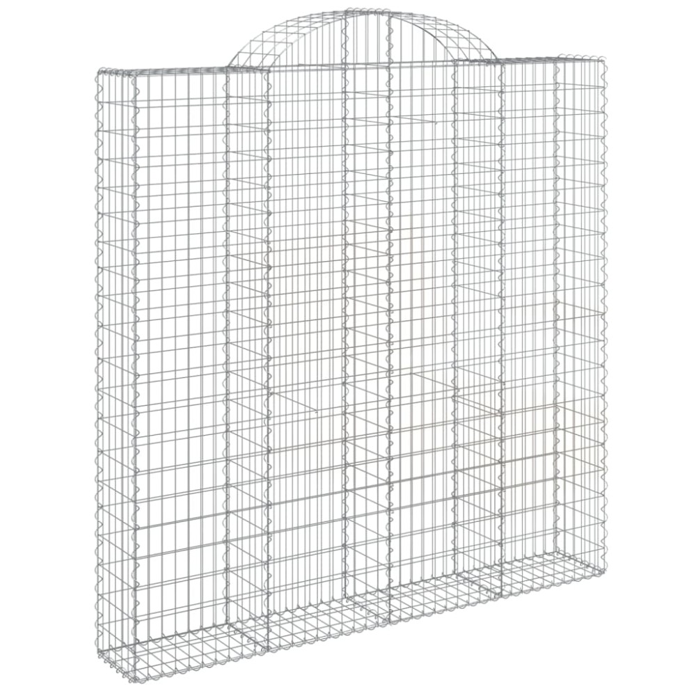 vidaXL Coș gabion arcuit 200x30x200/220 cm fier galvanizat