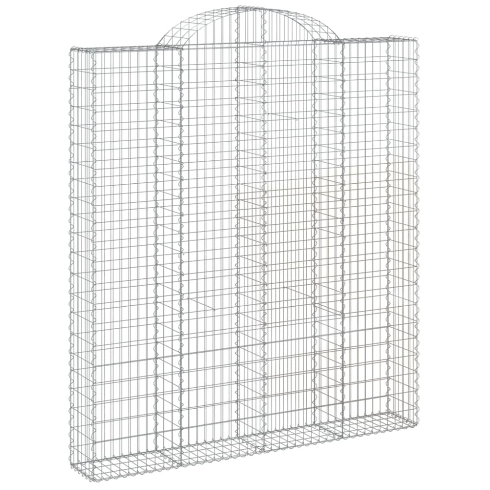 vidaXL Coș gabion arcuit, 200x30x220/240, fier galvanizat