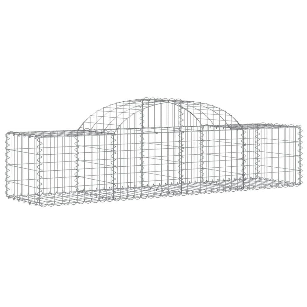 vidaXL Coș gabion arcuit, 200x50x40/60 cm, fier galvanizat