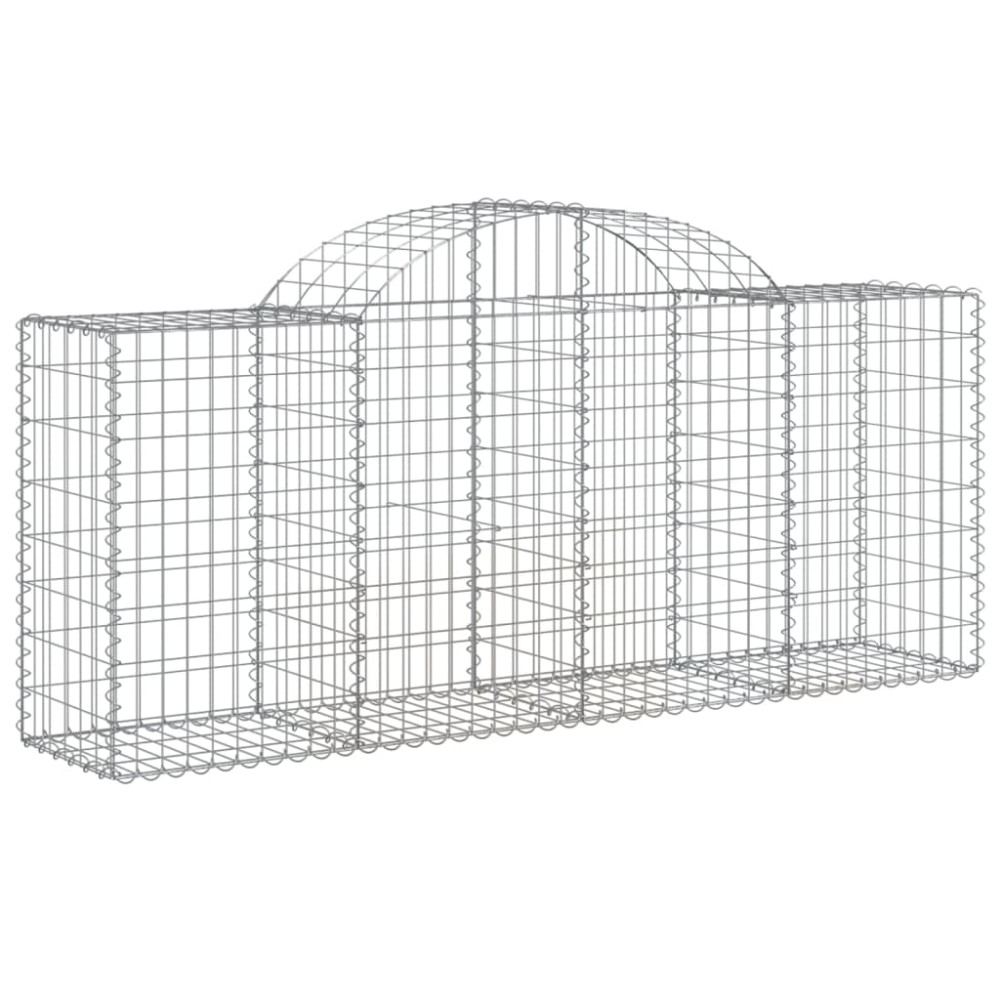 vidaXL Coș gabion arcuit 200x50x80/100 cm fier galvanizat