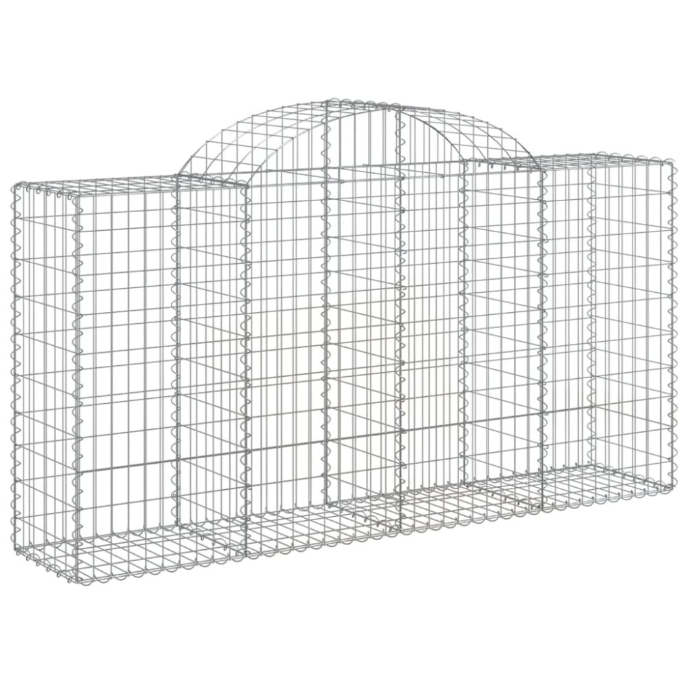 vidaXL Coș gabion arcuit 200x50x100/120 cm fier galvanizat