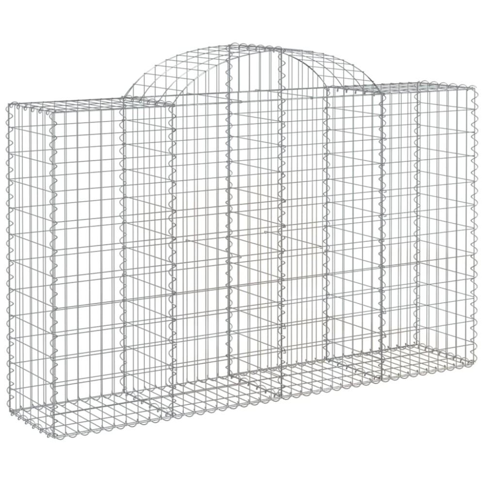 vidaXL Coș gabion arcuit 200x50x120/140 cm fier galvanizat