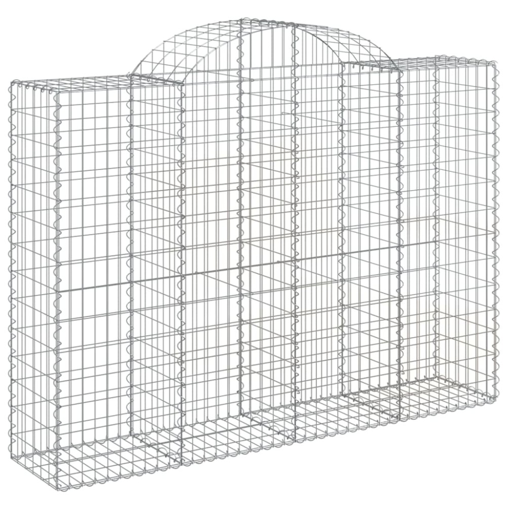 vidaXL Coș gabion arcuit, 200x50x140/160 cm, fier galvanizat