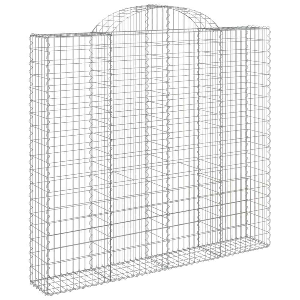 vidaXL Coș gabion arcuit, 200x50x180/200 cm, fier galvanizat