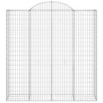 vidaXL Coș gabion arcuit 200x50x200/220 cm fier galvanizat vidaXL Coș gabion arcuit 200x50x200/220 cm fier galvanizat