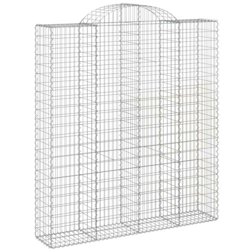 vidaXL Coș gabion arcuit, 200x50x220/240 cm, fier galvanizat