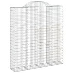 vidaXL Coș gabion arcuit, 200x50x220/240 cm, fier galvanizat