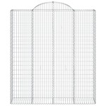 vidaXL Coș gabion arcuit, 200x50x220/240 cm, fier galvanizat