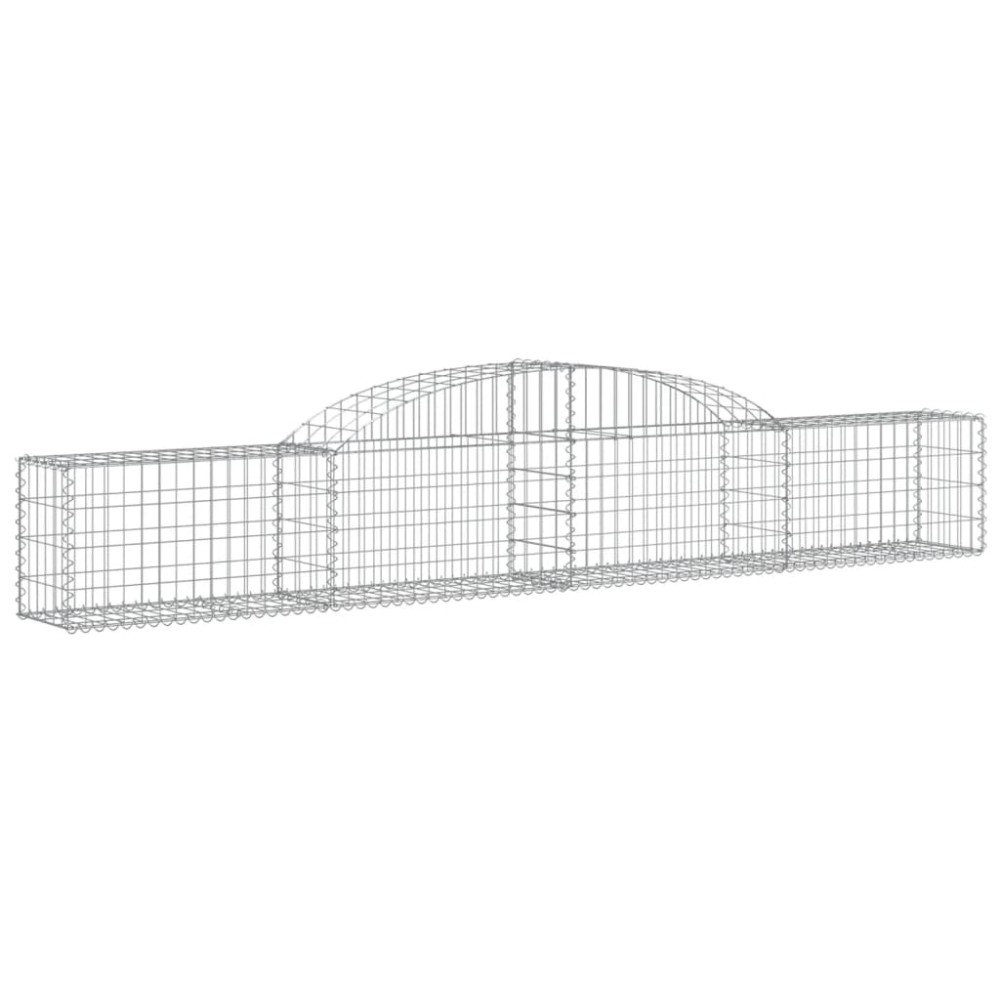 vidaXL Coș gabion arcuit 300x30x40/60 cm, fier galvanizat