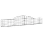 vidaXL Coș gabion arcuit 300x30x40/60 cm, fier galvanizat
