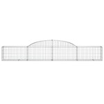 vidaXL Coș gabion arcuit 300x30x40/60 cm, fier galvanizat