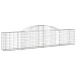 vidaXL Coș gabion arcuit, 300x30x60/80 cm, fier galvanizat