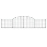 vidaXL Coș gabion arcuit, 300x30x60/80 cm, fier galvanizat