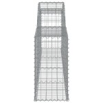 vidaXL Coș gabion arcuit, 300x30x60/80 cm, fier galvanizat