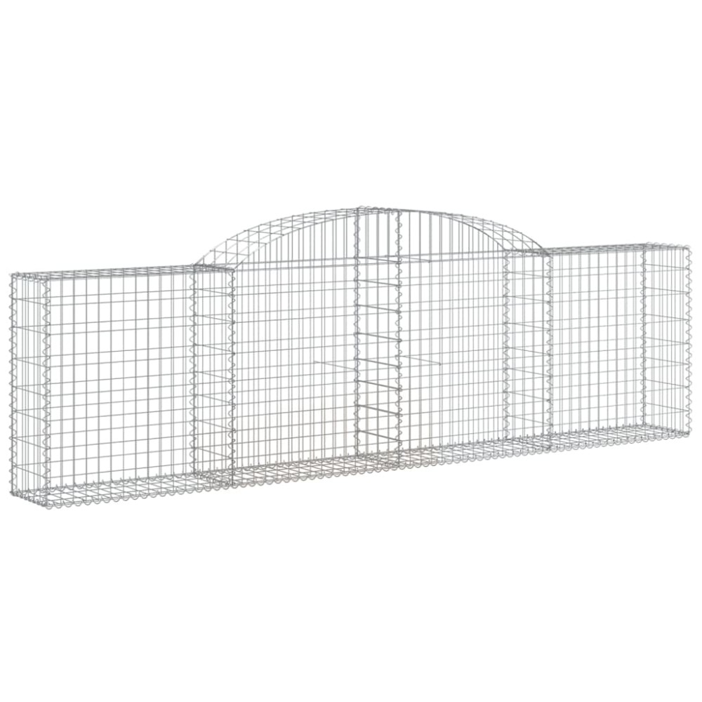 vidaXL Coș gabion arcuit, 300x30x80/100 cm, fier galvanizat