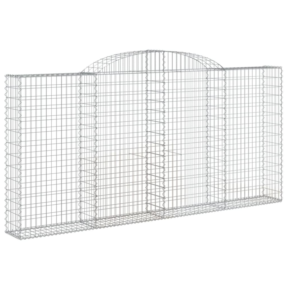 vidaXL Coș gabion arcuit, 300x30x140/160 cm, fier galvanizat