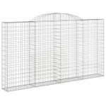vidaXL Coș gabion arcuit, 300x30x160/180 cm, fier galvanizat vidaXL Coș gabion arcuit, 300x30x160/180 cm, fier galvanizat