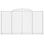 vidaXL Coș gabion arcuit, 300x30x160/180 cm, fier galvanizat vidaXL Coș gabion arcuit, 300x30x160/180 cm, fier galvanizat