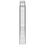 vidaXL Coș gabion arcuit, 300x30x180/200 cm, fier galvanizat
