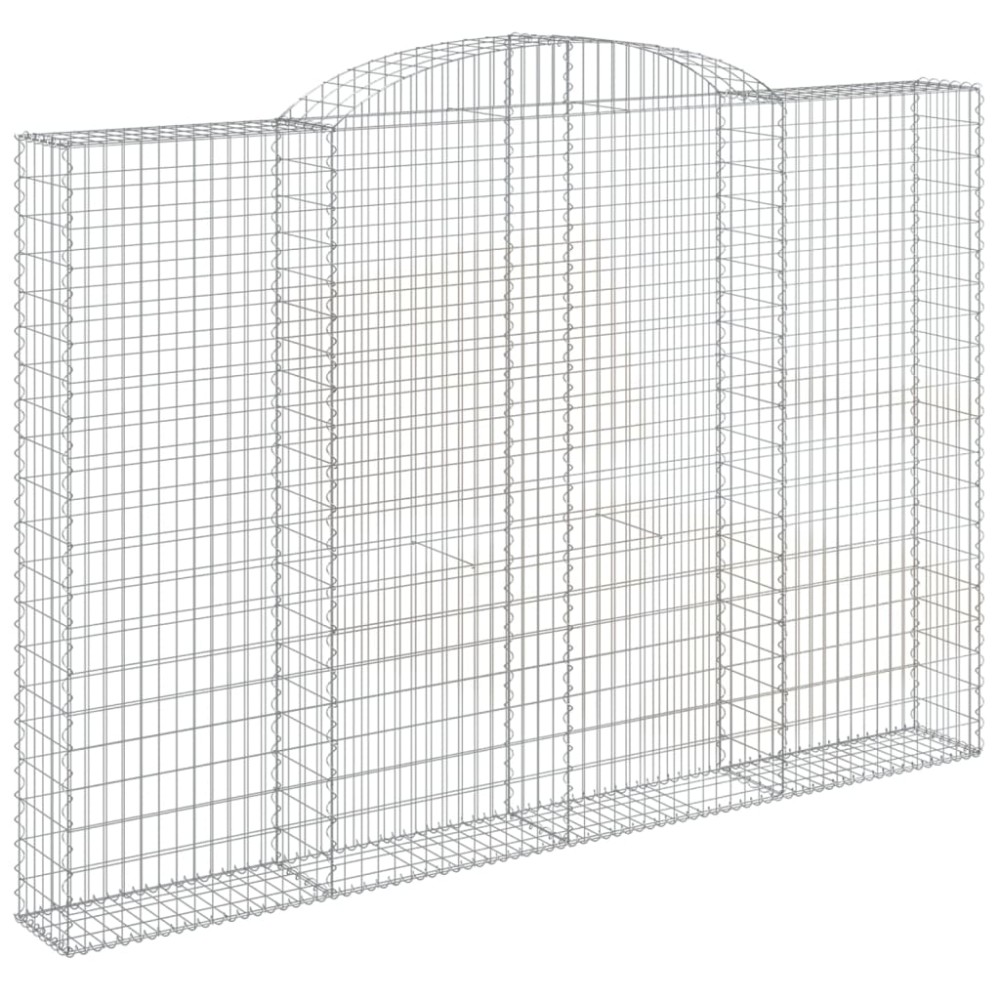 vidaXL Coș gabion arcuit, 300x30x200/220 cm, fier galvanizat