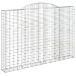 vidaXL Coș gabion arcuit, 300x30x200/220 cm, fier galvanizat vidaXL Coș gabion arcuit, 300x30x200/220 cm, fier galvanizat