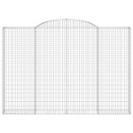 vidaXL Coș gabion arcuit, 300x30x200/220 cm, fier galvanizat vidaXL Coș gabion arcuit, 300x30x200/220 cm, fier galvanizat