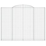 vidaXL Coș gabion arcuit, 300x30x220/240, fier galvanizat